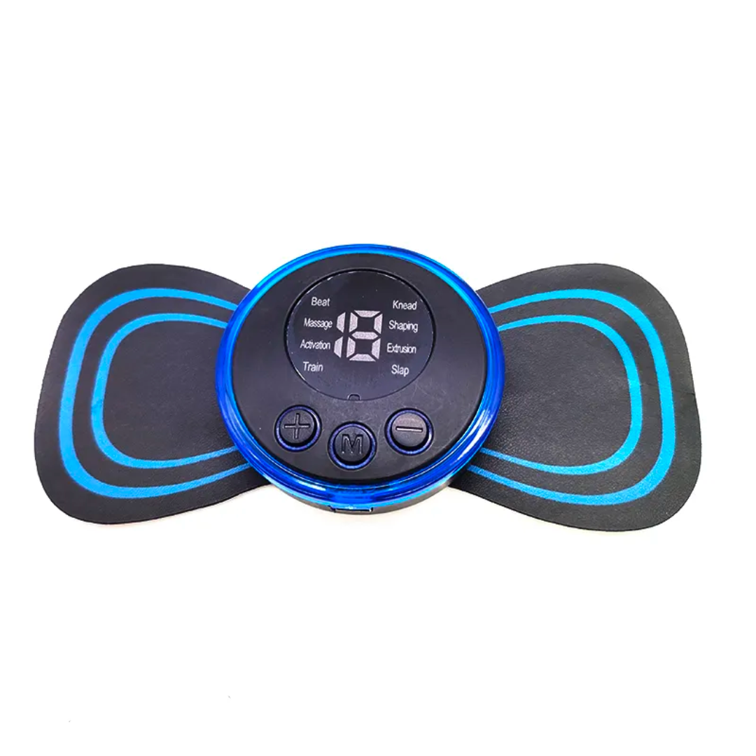 Masseur cervicales portable VibraX avec écran de contrôle et modes de massage.