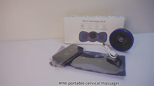Masseur cervicales portable VibraX avec écran de contrôle et modes de massage.