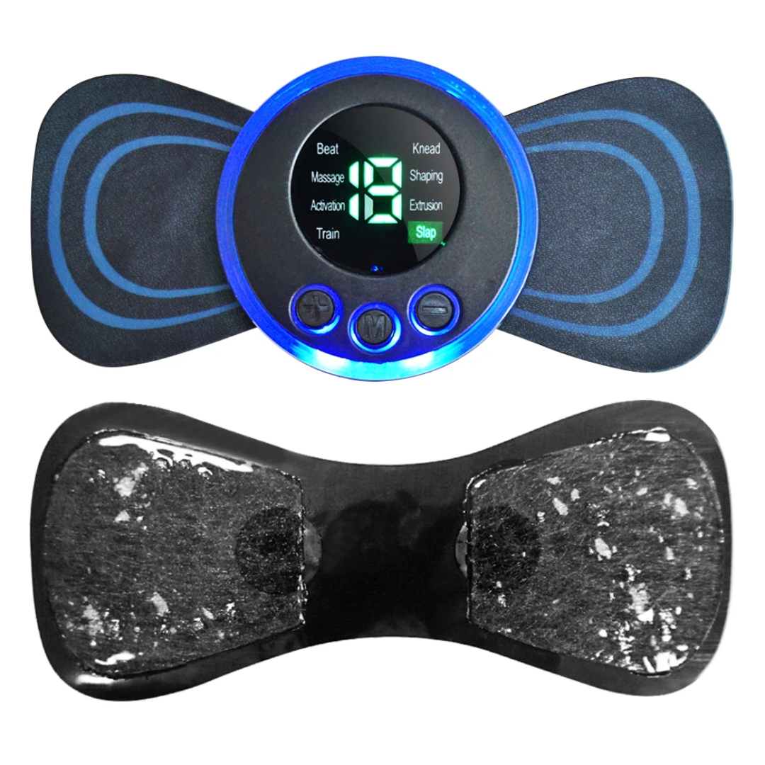 Masseur cervicales portable VibraX avec écran de contrôle et modes de massage.